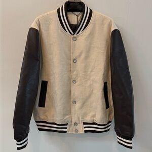 Louis Vuitton Cream and Black Bomber Jacket